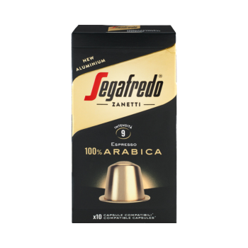 Segafredo Zanetti Espresso 100prozent Arabica 9, Nespresso kompatibel, 10 AluminiumKaffeekapseln, 51g